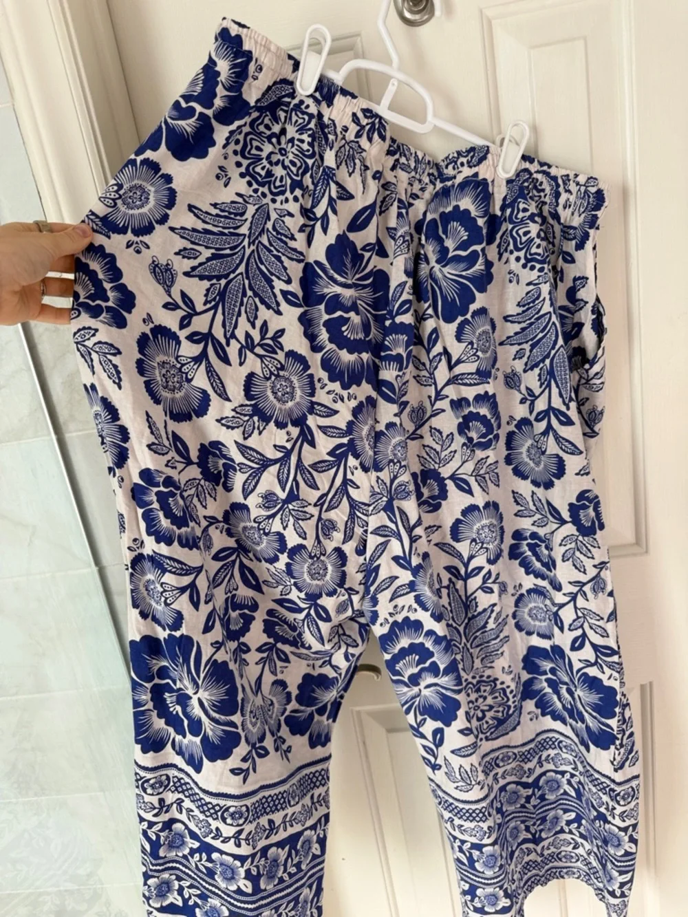 RACHEL ZOE 2 Piece Blue Floral  Pants and Tank Top Set Size 2X - Picture 12 of 12